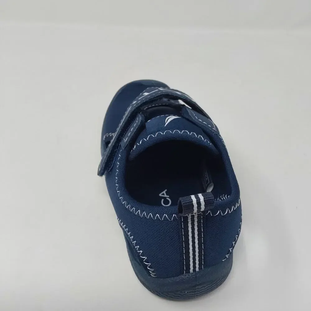 Nautica Toddler Water Shoes Navy Aqua Sock Hook & Loop Size 10 New